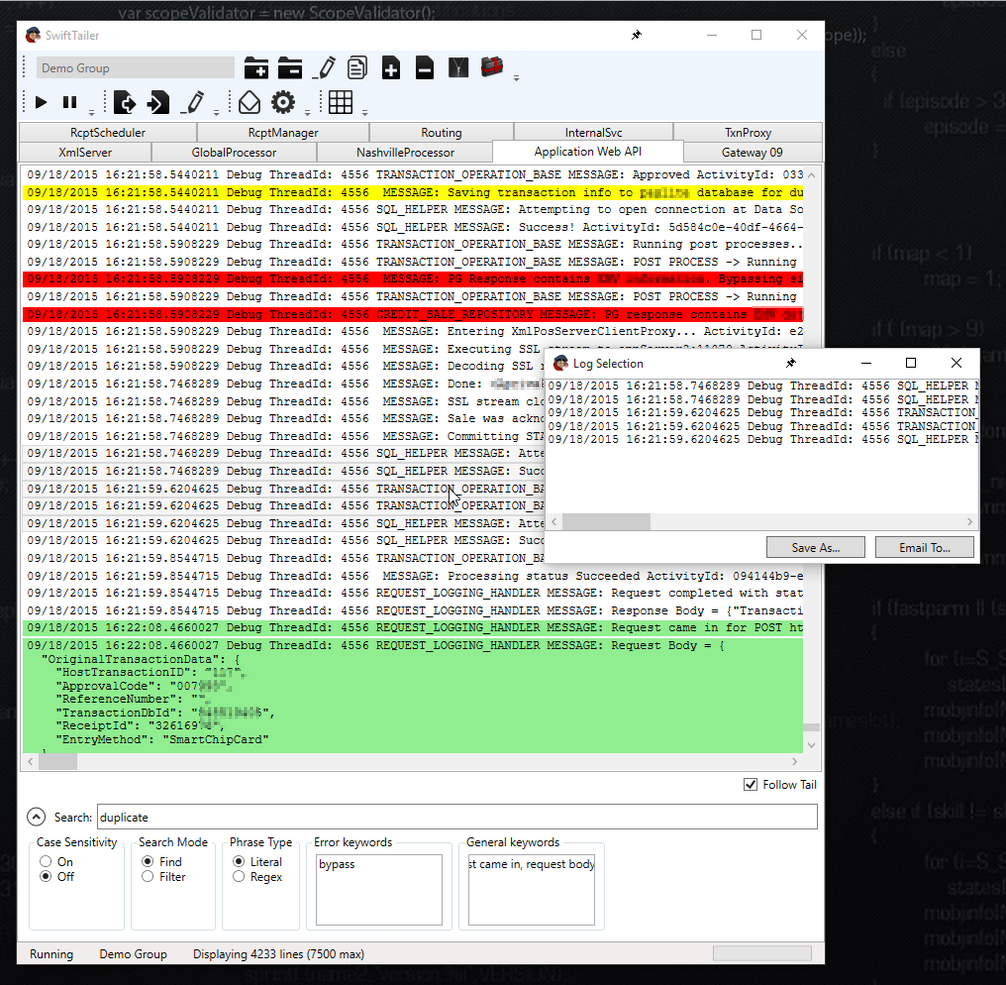 So, I created a new log tailer/monitor…